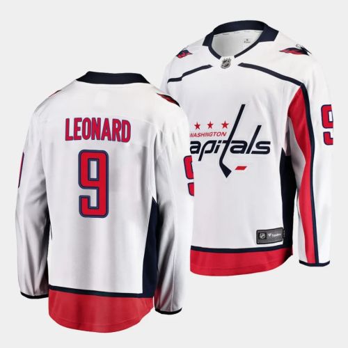 Ryan Leonard #9 Washington Capitals 2023 NHL Draft Away Breakaway Men Jersey - White