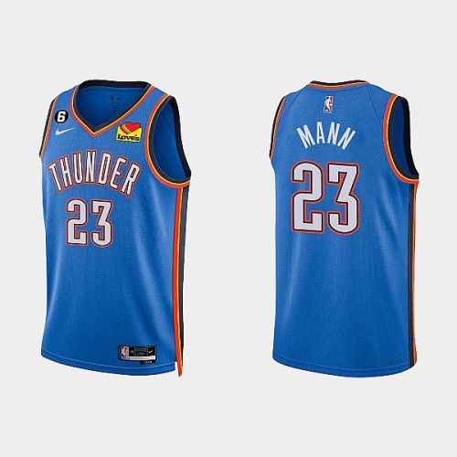 Oklahoma City Thunder 23 Tre Mann 2022-23 Icon Edition White Men Jersey