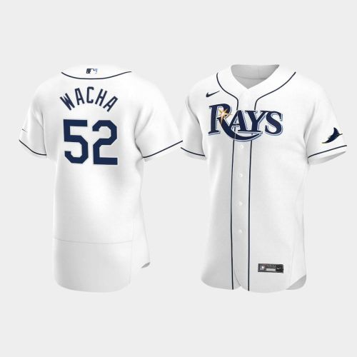 Michael Wacha 52 Tampa Bay Rays White Home Jersey Jersey