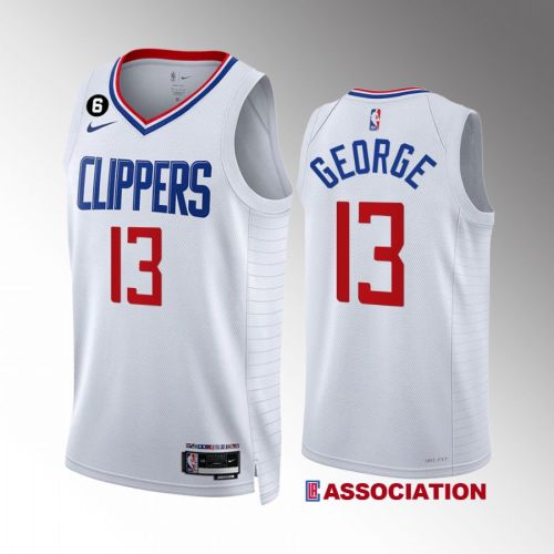 LA Clippers Paul George 13 2022-23 Association Edition White Jersey Swingman