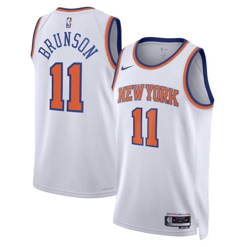 New York Knicks Jalen Brunson 11 2022-23 Association Edition White Men Jersey Swingman