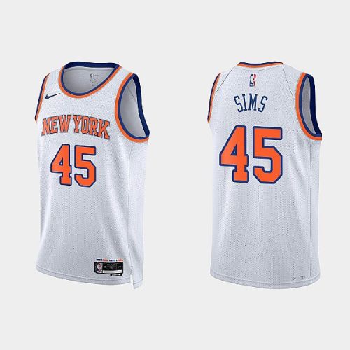 New York Knicks Jericho Sims 45 2022-23 Association Edition White Men Jersey Swingman