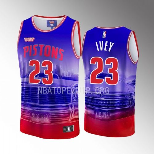 Jaden Ivey 23 Detroit Pistons NBA & KidSuper Studios Unisex Hometown Jersey