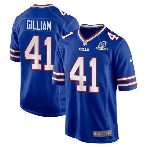 Reggie Gilliam 41 Buffalo Bills 2023 Playoffs Patch Game Men Jersey - Royal