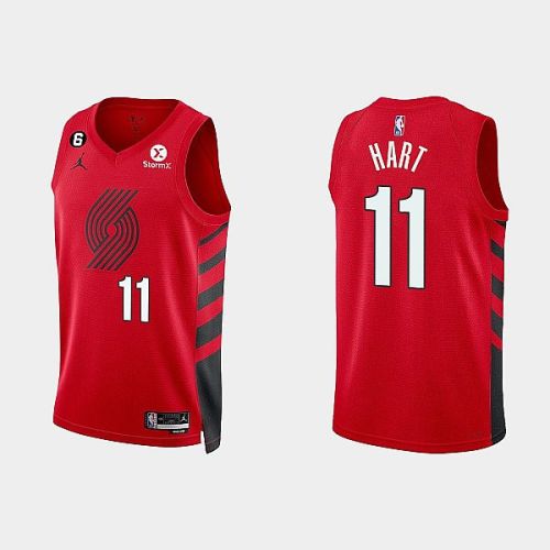 Portland Trail Blazers 11 Josh Hart 2022-23 Statement Edition Red Men Jersey