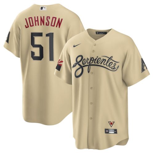 Randy Johnson 51 Arizona Diamondbacks City Connect Men Jersey - Sand