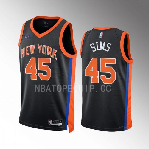 Jericho Sims 45 2022-23 New York Knicks Black City Edition Jersey Swingman