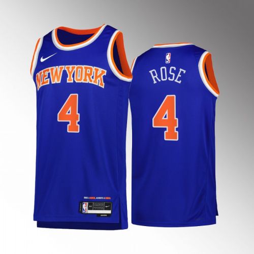 New York Knicks Derrick Rose 4 Blue Icon Edition Jersey 2022-23 Swingman