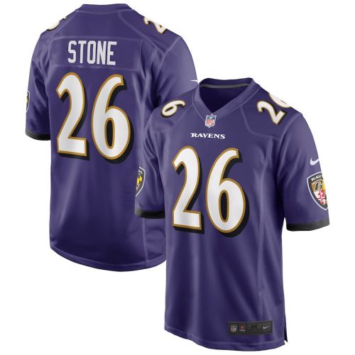 Geno Stone 26 Baltimore Ravens Men Game Jersey - Purple