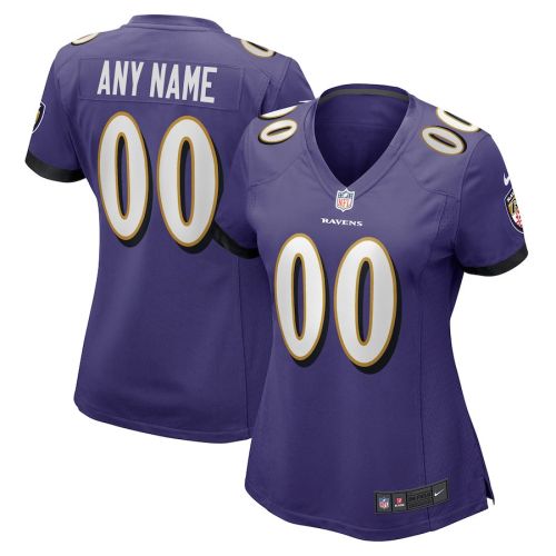 Baltimore Ravens Women Custom Game Jersey - Purple