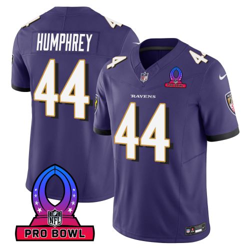 Marlon Humphrey 44 Baltimore Ravens 2024 Pro Bowl Patch Game Men Jersey - Purple