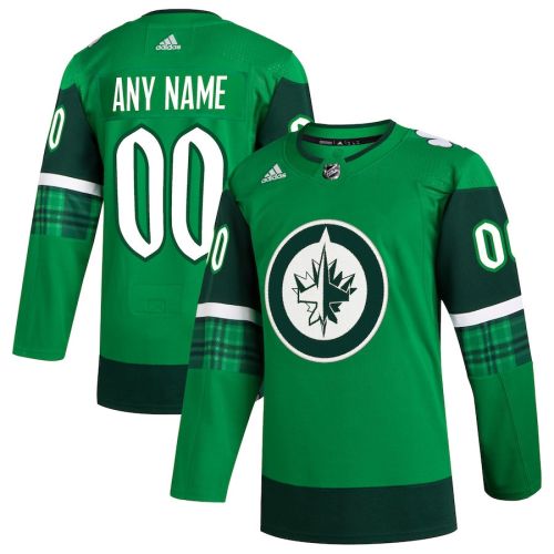 Winnipeg Jets St. Patrick's Day Custom Men Jersey - Kelly Green