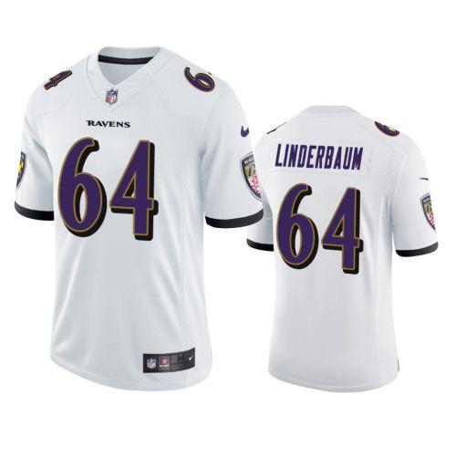 Baltimore Ravens Tyler Linderbaum 64 White Vapor Limited Jersey