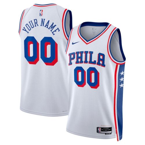 Philadelphia 76ers Association Swingman Custom Jersey - White