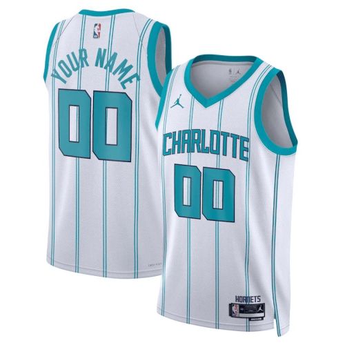 Charlotte Hornets Custom 00 Men 2022/23 Swingman Jersey White - Association Edition