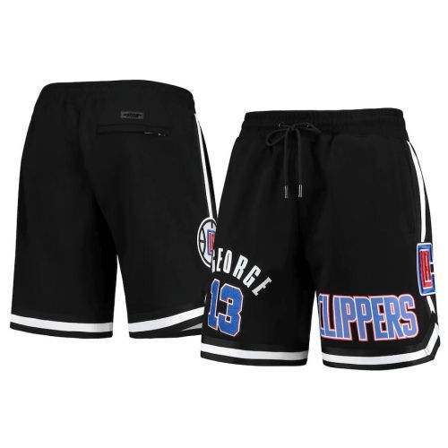 Paul George 13 Los Angeles Clippers Black Team Player Shorts - Men