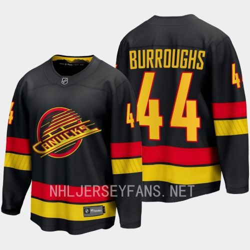 Vancouver Canucks Kyle Burroughs 44 2023-24 Alternate Jersey Breakaway Black