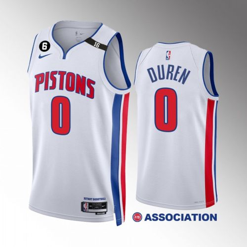 Jalen Duren 0 Detroit Pistons White Association Edition Jersey 2022-23 Swingman