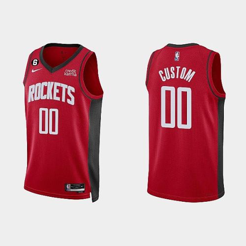 Houston Rockets 00 Custom 2022-23 Icon Edition Red Men Jersey