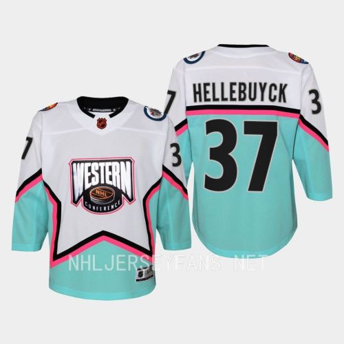 Connor Hellebuyck 37 Winnipeg Jets 2023 All-Star Game Jersey White Equipment