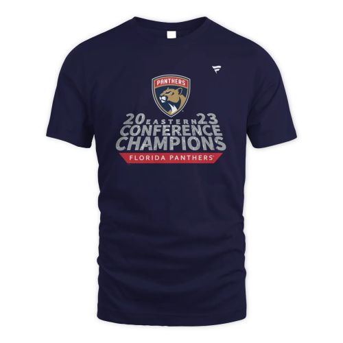 Florida Panthers 2023 Eastern Conference Champions Locker Room T-Shirt - Navy