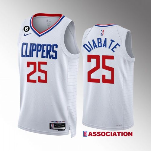 LA Clippers Moussa Diabate 25 2022-23 Association Edition White Jersey Swingman