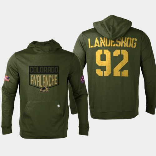 Colorado Avalanche 92 Gabriel Landeskog Militar 2022 Salute to Service Pullover Hoodie