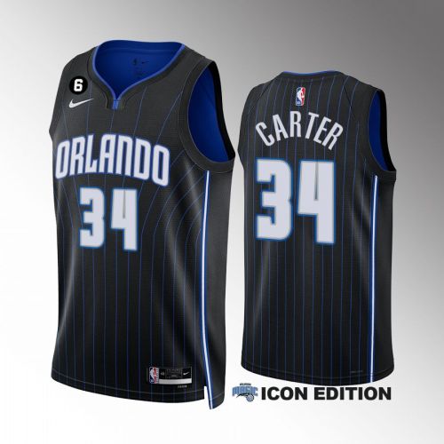 Orlando Magic Wendell Carter 34 2022-23 Icon Edition Black Jersey Swingman