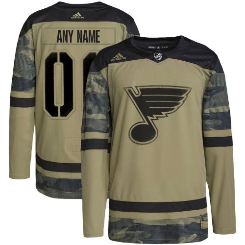 St. Louis Blues Military Appreciation Team Custom Practice Jersey - Camo