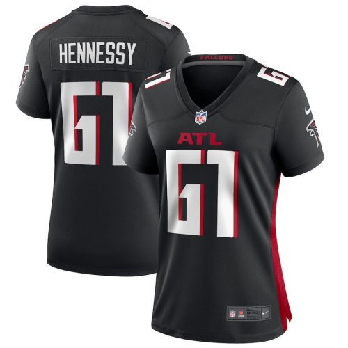 Matt Hennessy 61 Atlanta Falcons Women's Game Jersey - Black