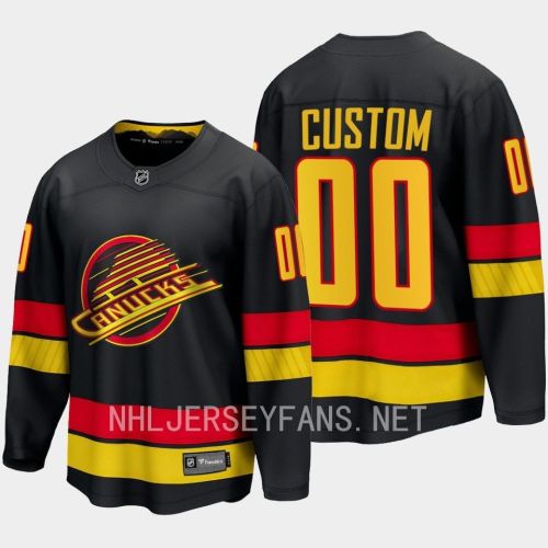 Vancouver Canucks Custom 00 2023-24 Alternate Jersey Breakaway Black