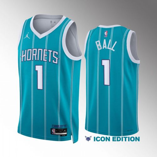 LaMelo Ball 1 Charlotte Hornets Teal Men Jersey 2022-23 Icon Edition Swingman