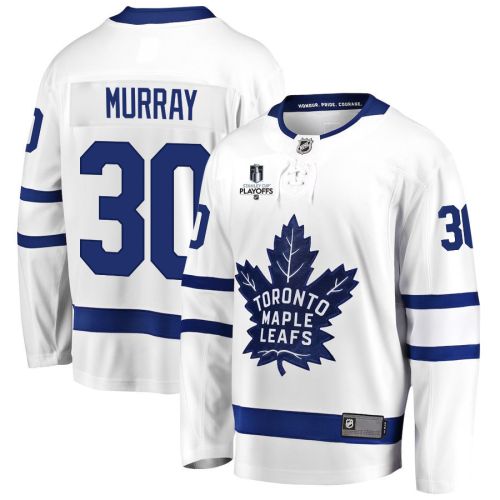 Matt Murray 30 Toronto Maple Leafs Stanley Cup 2023 Playoffs Patch Away Breakaway Men Jersey - White