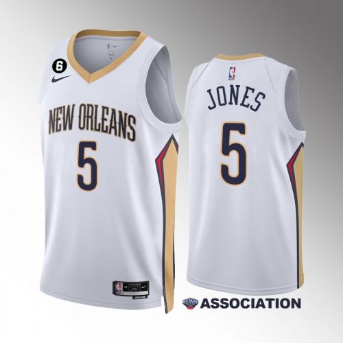 New Orleans Pelicans 2022-23 Herbert Jones 5 Association Edition White Jersey Swingman