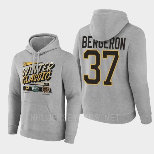 Patrice Bergeron 37 Boston Bruins 2022-23 Winter Hoodie Pullover