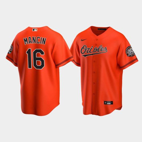 Men's Baltimore Orioles Trey Mancini 16 Alternate Team Orange Jersey Jersey