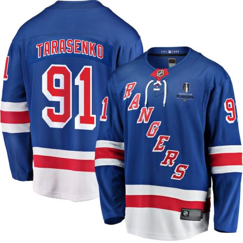 Vladimir Tarasenko 91 New York Rangers Stanley Cup 2023 Playoffs Patch Home Breakaway Men Jersey - Blue