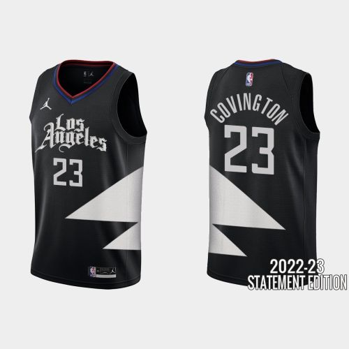 Los Angeles Clippers Robert Covington 23 Black 2022-23 Statement Edition Men Jersey