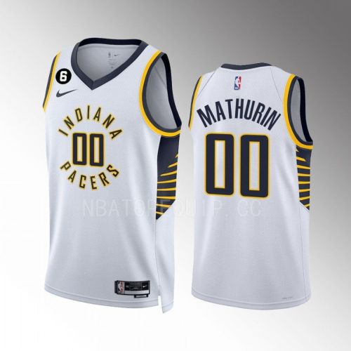 Bennedict Mathurin 00 Indiana Pacers White Association Edition 2022-23 Men Jersey Swingman