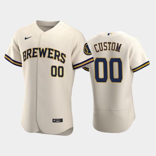 Milwaukee Brewers 00 Custom Home Team Cream Jersey Jersey