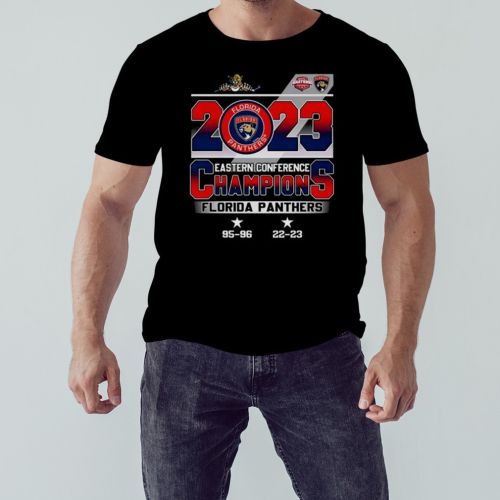 Florida Panthers 2023 Eastern Conference Champions 2022-23 T-Shirt- Black