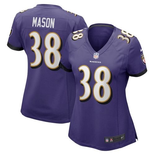 Ben Mason 38 Baltimore Ravens Women Game Jersey - Purple