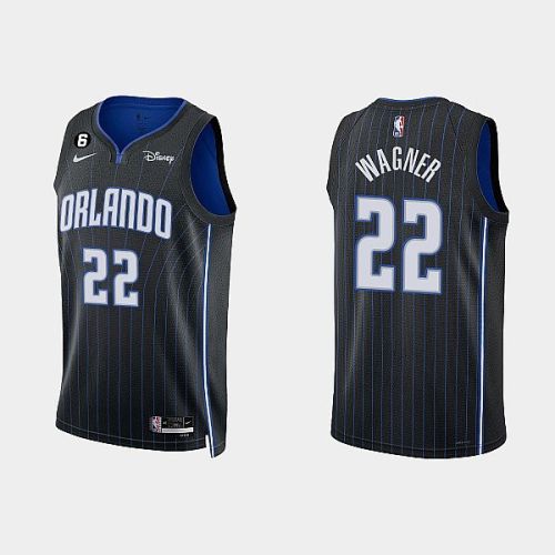 Orlando Magic 22 Franz Wagner 2022-23 Icon Edition Black Men Jersey