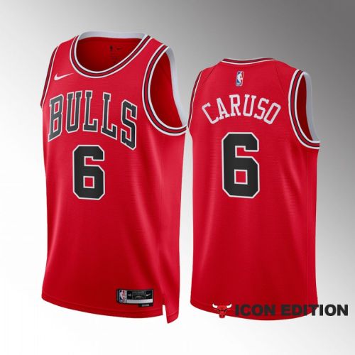 Alex Caruso 6 2022-23 Chicago Bulls Red Icon Edition Jersey Swingman