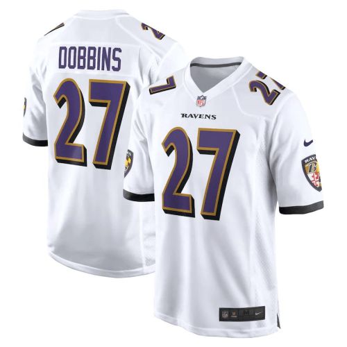 J.K. Dobbins 27 Baltimore Ravens Game Jersey - White