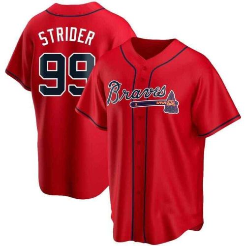 Spencer Strider 99 Atlanta Braves Men Jersey - Red