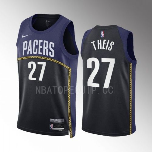 Daniel Theis 27 Indiana Pacers 2022-23 City Edition Black Navy Jersey Swingman