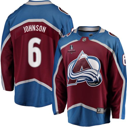 Erik Johnson 6 Colorado Avalanche Stanley Cup 2023 Playoffs Patch Home Breakaway Men Jersey - Burgundy