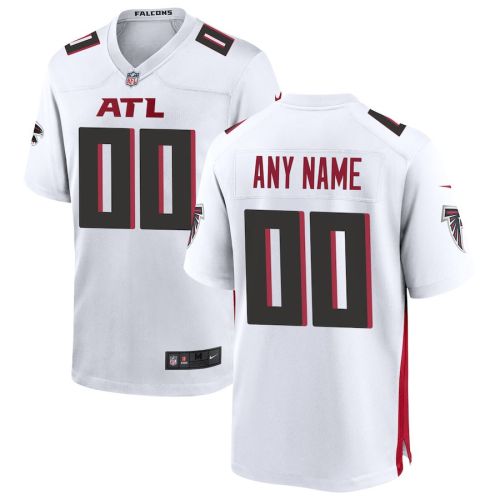 Atlanta Falcons Men Custom Game Jersey - White