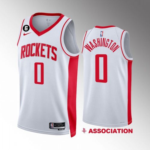 Houston Rockets 0 TyTy Washington 2022-23 Association Edition White Jersey Swingman